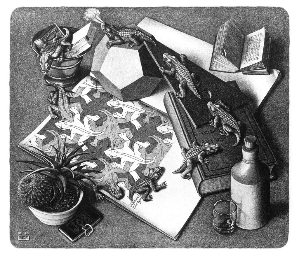 © Reptiles, M. C. Escher, 1943